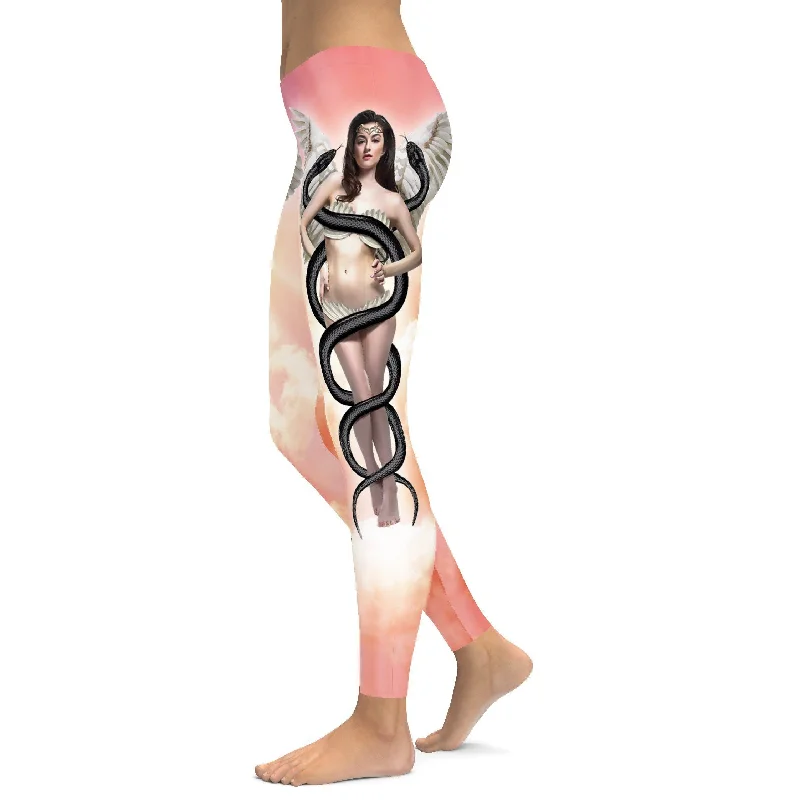 Yoga Pants for Gentle Poses -Caduceus Leggings