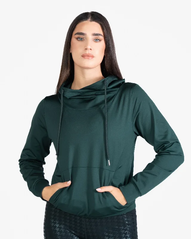 Yoga Tops for Fitness Training -Cali Hoodie - Juniper