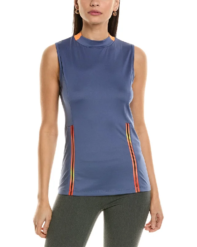 Yoga Tops for Studio and Gym Workouts -Callaway Chroma Stripe Mesh Trim Top