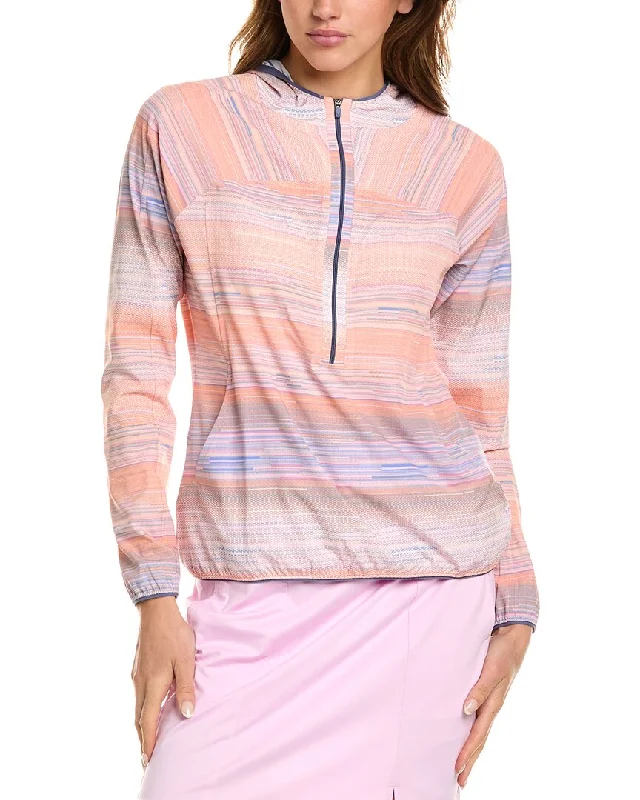 Yoga Shorts for Women’s Training -Callaway Striped 1/2-Zip Jacket