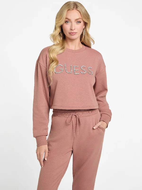 Seamless Yoga Tops for Maximum Comfort -Camila Rhinestone Sweater