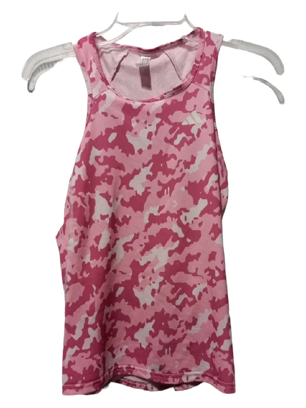 Seamless Yoga Tops for Flexibility -Camouflage Print Athletic Tank Top Adidas, Size Xs