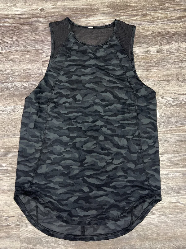 Breathable Yoga Tops for Yoga Practice -Camouflage Print Athletic Tank Top Lululemon, Size S