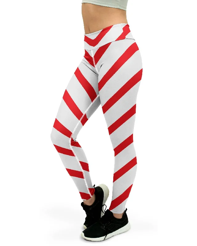 Seamless Yoga Pants for Every Day -Candy Cane Yoga Pants