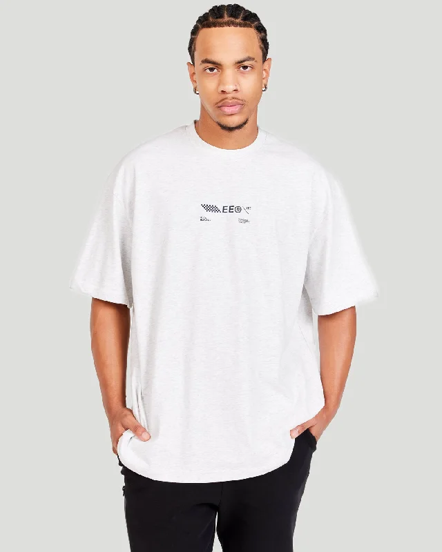 Soft Yoga Tops for Women -Capital V2 Oversized Tee - Polar Grey