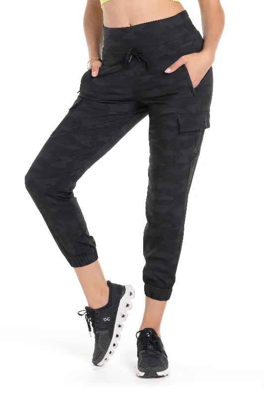 Yoga Pants for Full Coverage and Comfort -Cargo Woven Trouser Pant