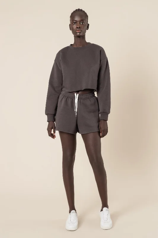 Soft Yoga Shorts for Flexibility and Comfort -Carter Classic Short- Coal