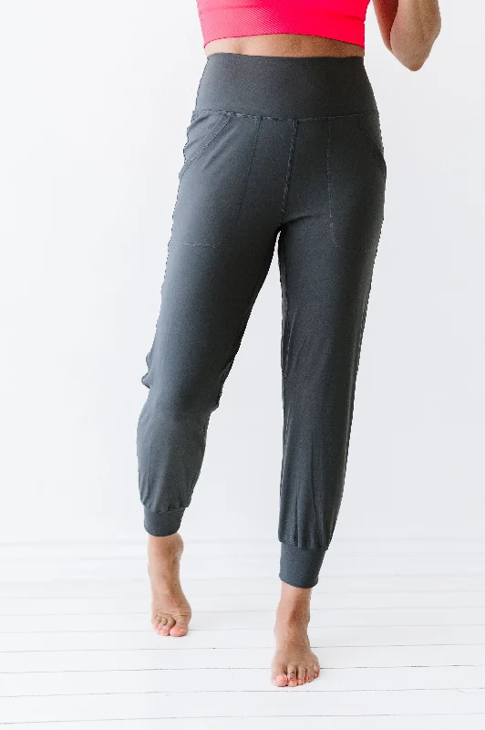 Yoga Pants for Full Range of Motion -CC Custom Yoga Joggers | Charcoal
