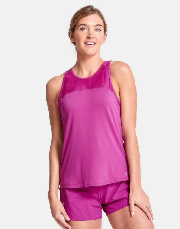 Women's Yoga Tops for Comfortable Fit -Celero Vest in Party Plum