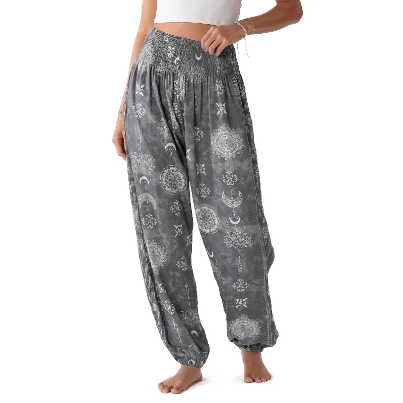 Yoga Pants for Full Flexibility and Movement -Celestial Grey Harem Pants