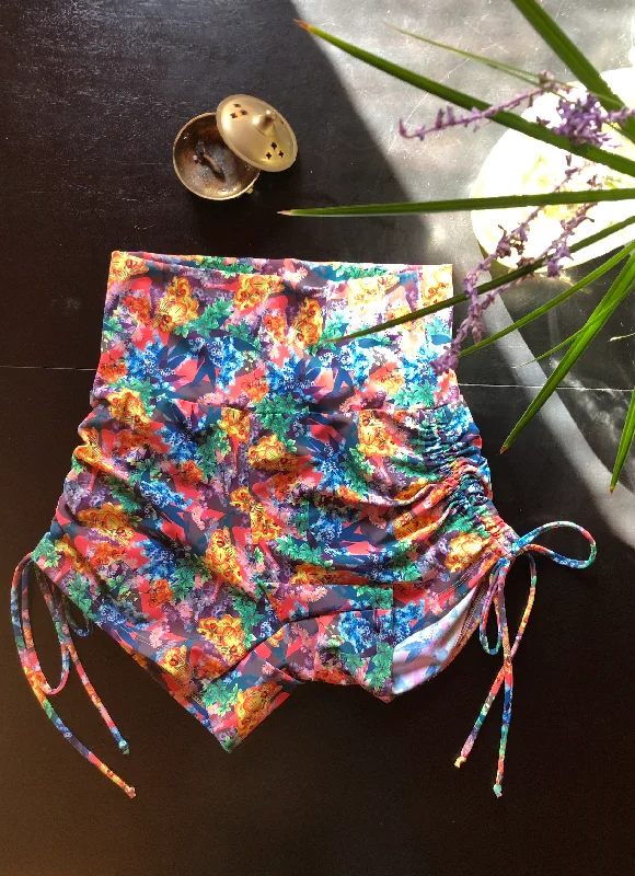 Yoga Shorts for Daily Flexibility Training -Chakra Lily High Waist Short