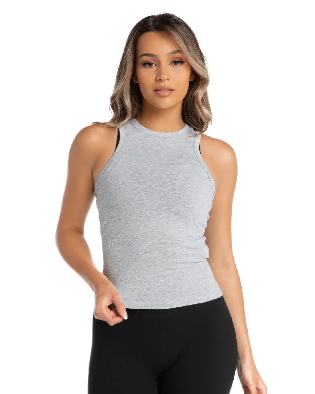 Yoga Tops for Active and Relaxing Sessions -Charm Singlet - Grey