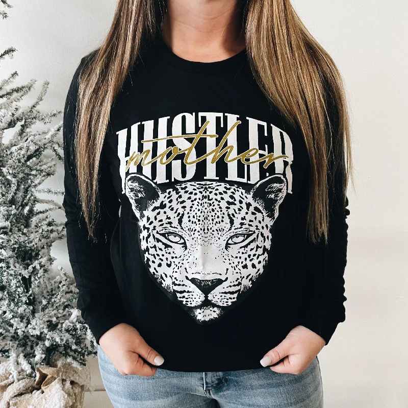 Women's Yoga Tops for Toning -Cheetah Face • Long Sleeve