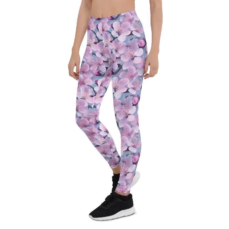 Yoga Pants for Stretch and Movement -Cherry Blossom Festival Leggings