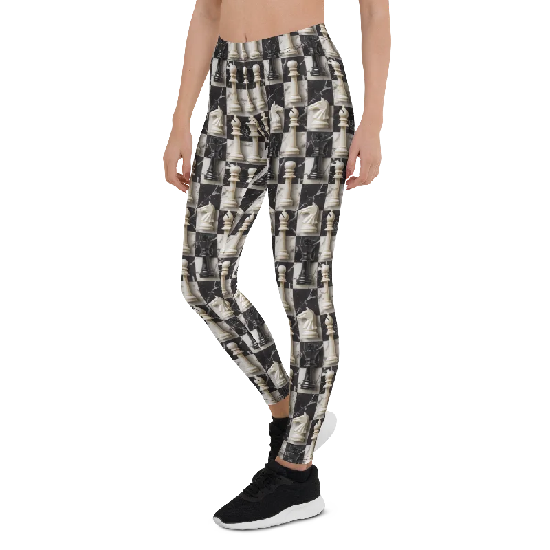 Yoga Pants for Stretch and Strength -Chess Board Leggings