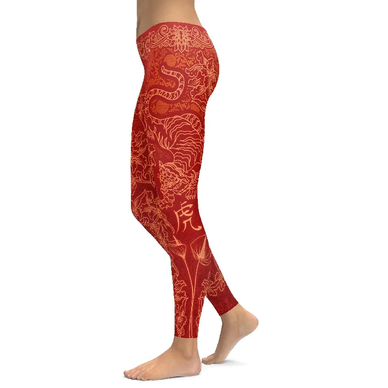 Versatile Yoga Pants -Chinese Zodiac Tiger Leggings