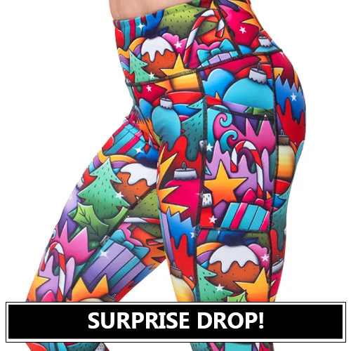 Soft, High-Waisted Yoga Pants for Comfort -Christmas Smash Leggings