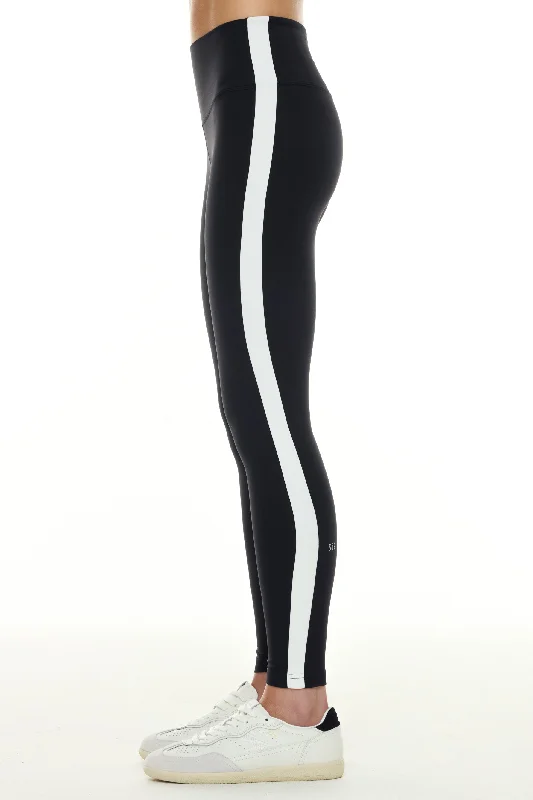 Soft and Flexible Yoga Pants -Clare High Waist Rigor 7/8 Legging - Black/white