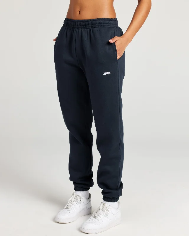 Yoga Pants with Built-In Control -Classic Trackpants - Navy