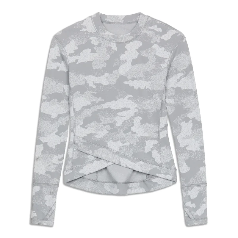 V-Neck Yoga Tops for Comfort -Close To Crossing Long Sleeve Shirt - Resale