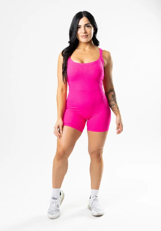 Yoga Tops with Unique Designs for Style -CloudRib™ Strappy Sculptseam™ Shortsuit Crush