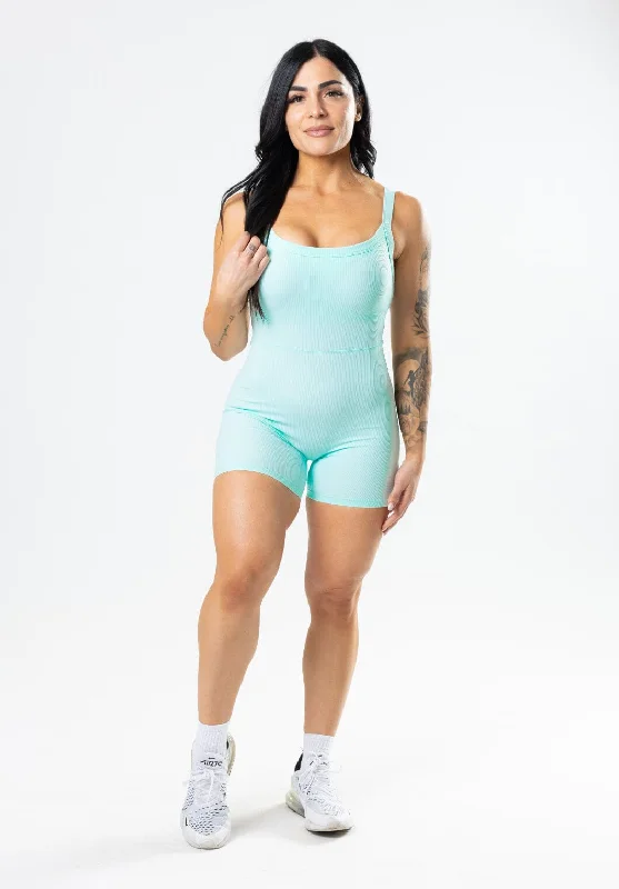 Yoga Tops for Hot Yoga and Intense Practice -CloudRib™ Strappy Sculptseam™ Shortsuit Poolside