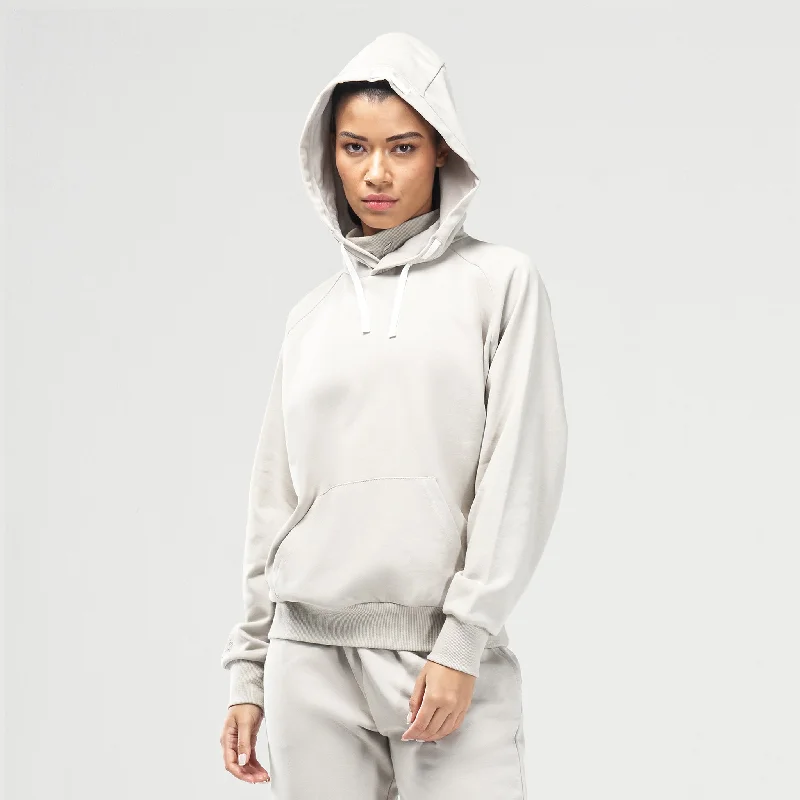 Yoga Tops for Deep Stretching and Movement -Code Batwing Hoodie - Willow Grey