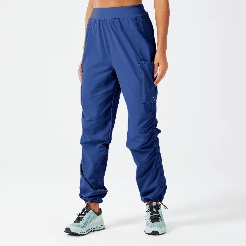 Premium Stretch Yoga Pants -Code Hybrid Cargo Pants Glitch Edition - Estate Blue