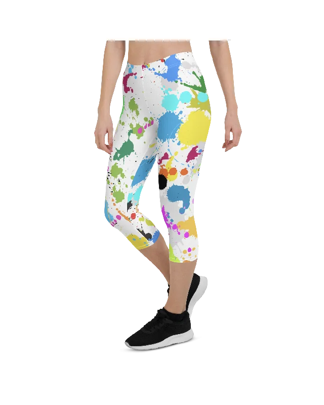 Yoga Pants for Maximum Flexibility -Color Splash Capris