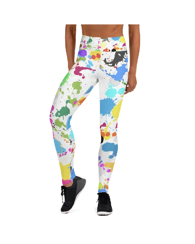 Yoga Pants for Mobility and Flexibility -Color Splash Yoga Pants