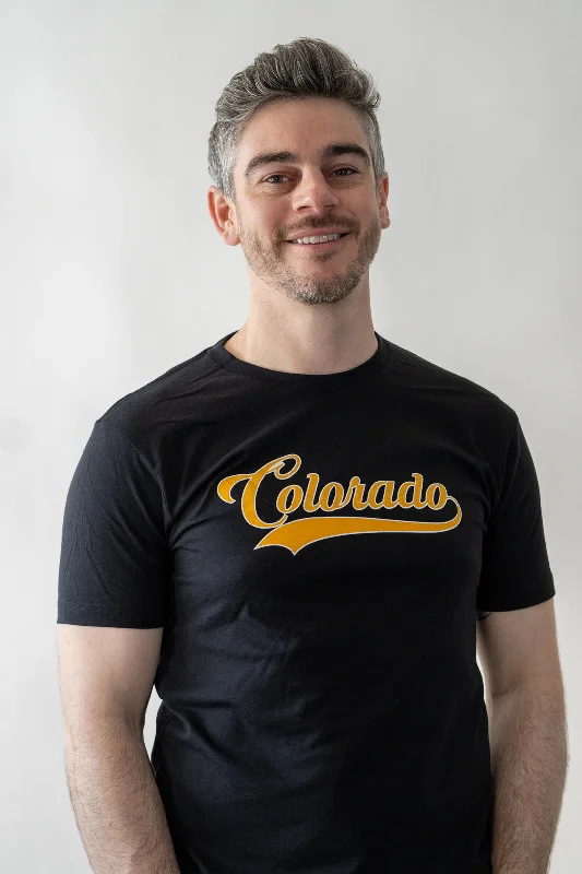 Comfortable Yoga Pants for All-Day Wear -Colorado Baseball Text Unisex Tee