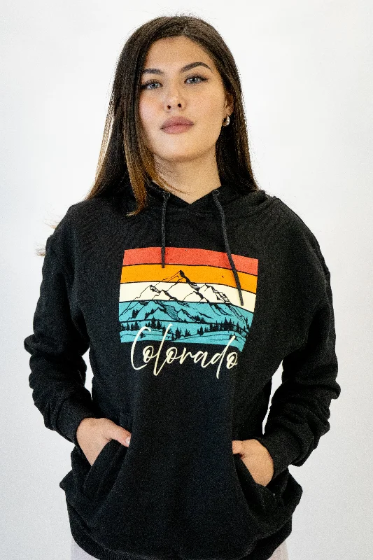 Yoga Pants for All Types of Yoga -Colorful Colorado Black Hoodie