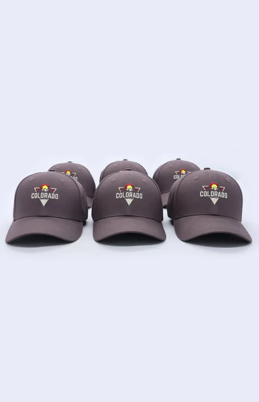 Supportive Yoga Pants for Pilates -Colorado Triangle Hat Dark Grey Colorway