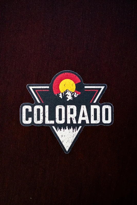 High Compression Yoga Pants for Fitness -Colorado Triangle Sticker