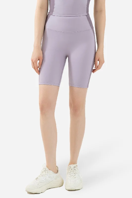 Yoga Shorts for Relaxation and Flexibility -High Waist Color-block Biker Shorts