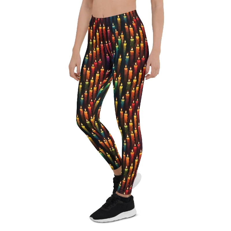 Yoga Pants for Maximum Range of Motion -Colorful Candle Leggings