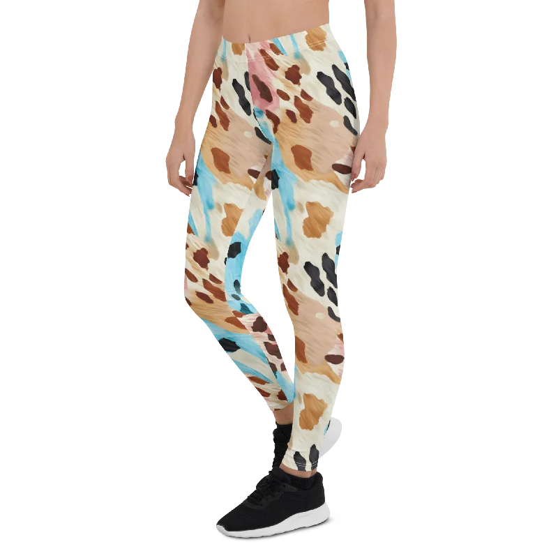 Yoga Pants for Maximum Comfort -Colorful Cow Print Leggings