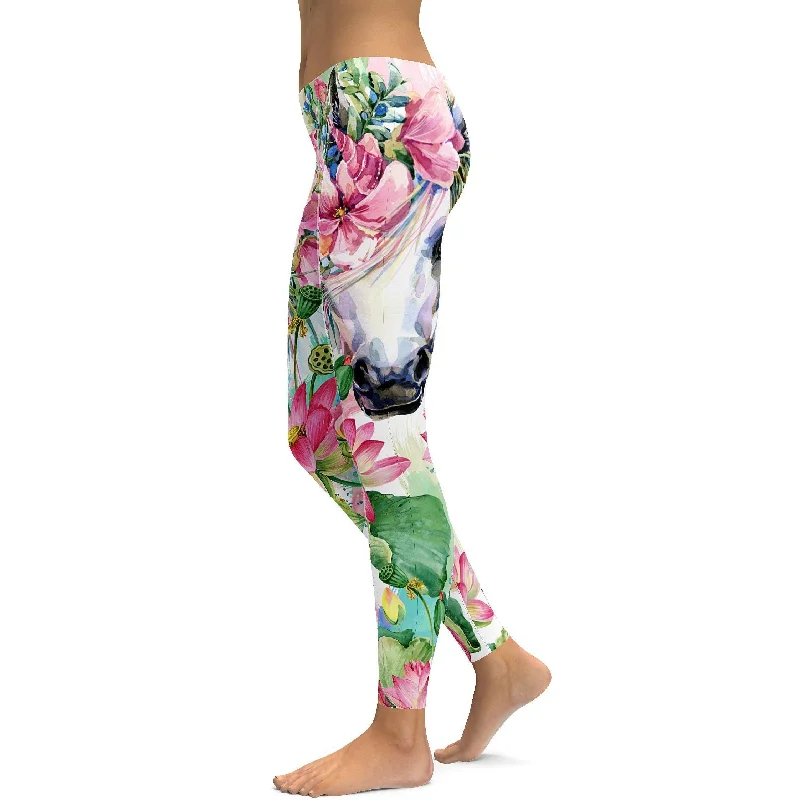 Stretch Yoga Pants for Enhanced Flexibility -Colorful Horse Leggings