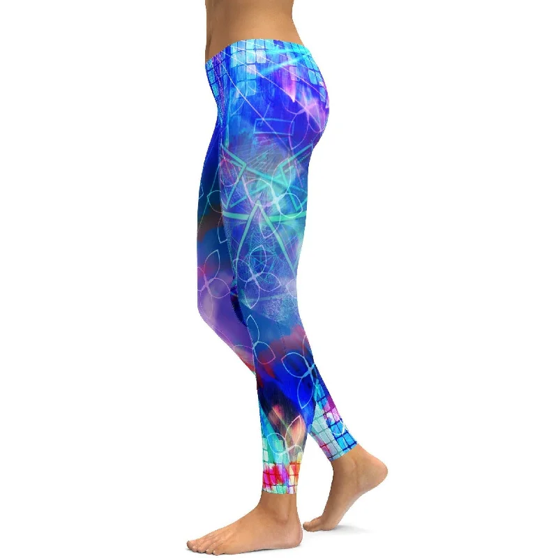 Seamless Yoga Pants -Colorful Rave Leggings