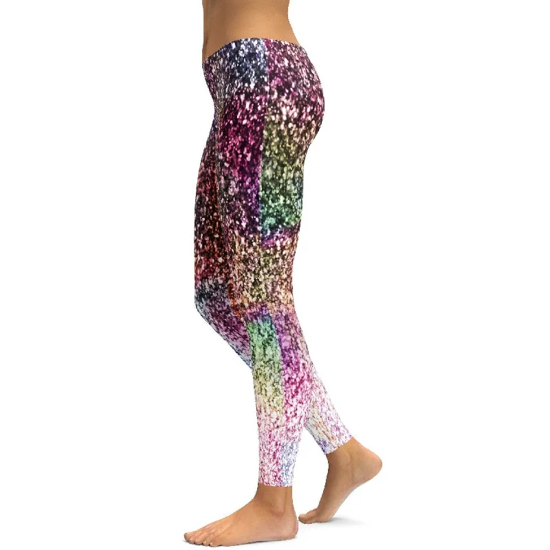 Best Yoga Pants for Flexibility -Colorful Sparkles Leggings