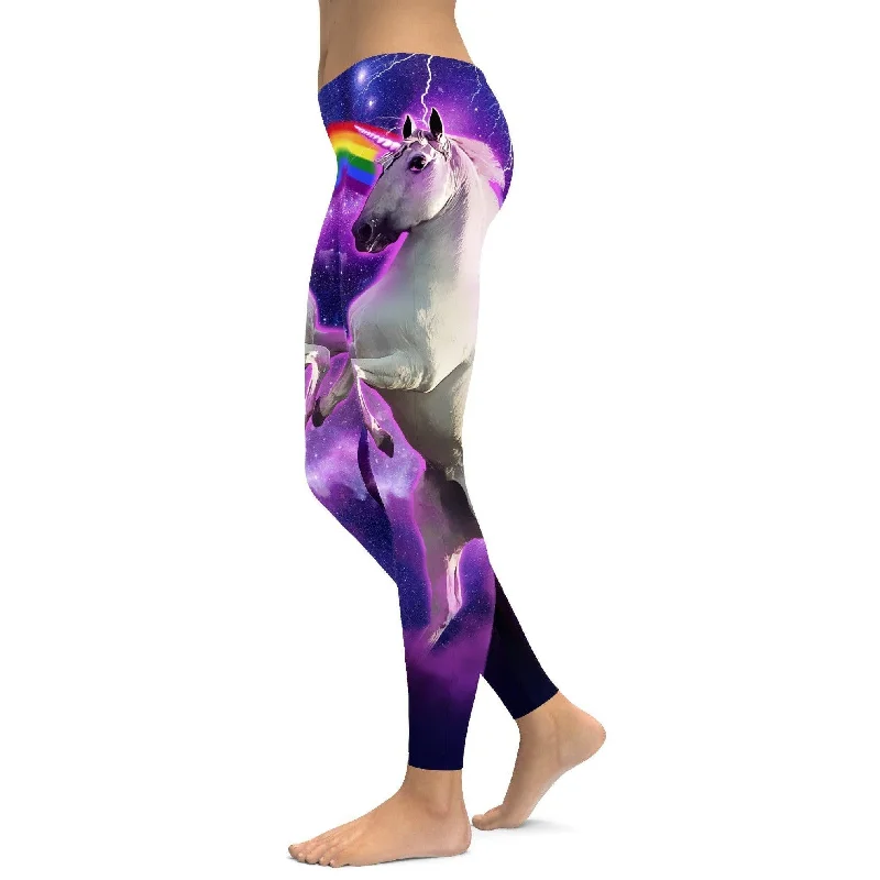 Yoga Pants for Pilates -Colorful Unicorn Leggings