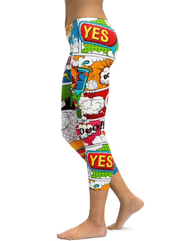 Stylish Compression Yoga Pants -Comic Book Super Hero Capris
