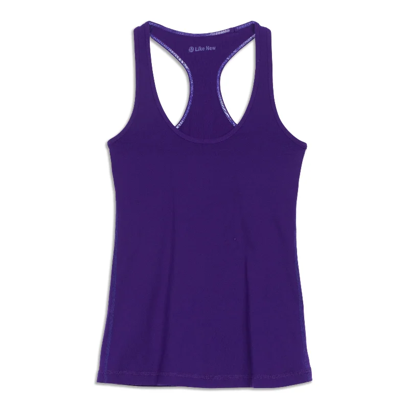 High-Cut Yoga Tops for More Coverage -Cool Racerback Tank Top - Resale