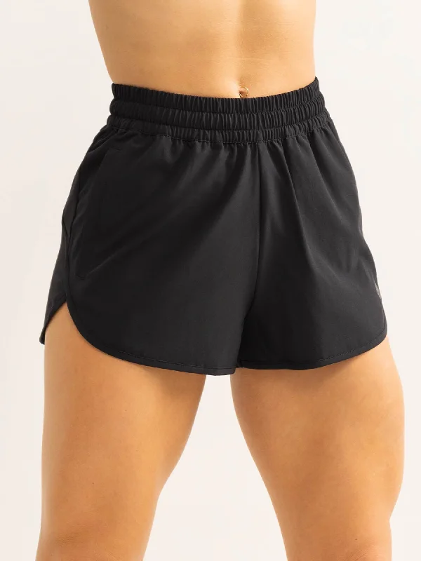 Comfortable Yoga Shorts for Stretching and Poses -Persist Training Shorts - Black