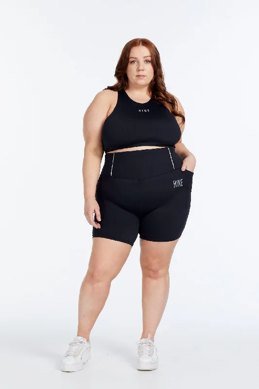 Yoga Shorts for Comfortable Stretching -PERFORMANCE COMPRESSION MID SHORTS ONYX