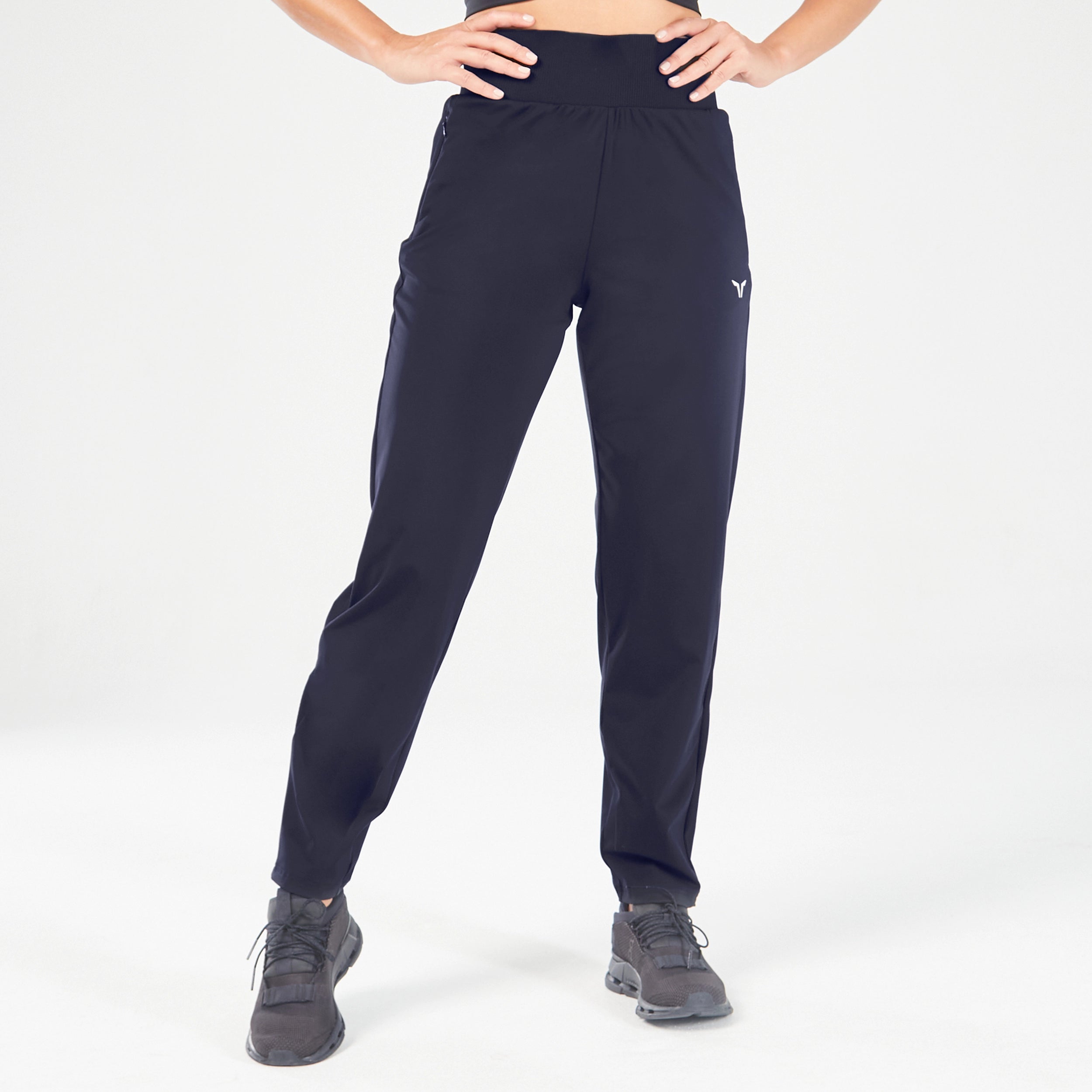Supportive Compression Yoga Pants -Core Flare Joggers - Black
