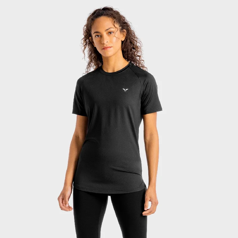 Yoga Tops for Hot Summer Days -Core Mesh Tee - Onyx