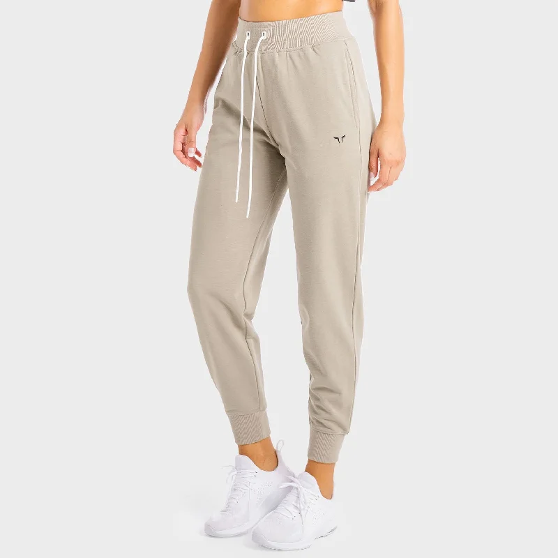 Yoga Pants for Flexibility and Strength Training -Core Oversize Joggers - Taupe