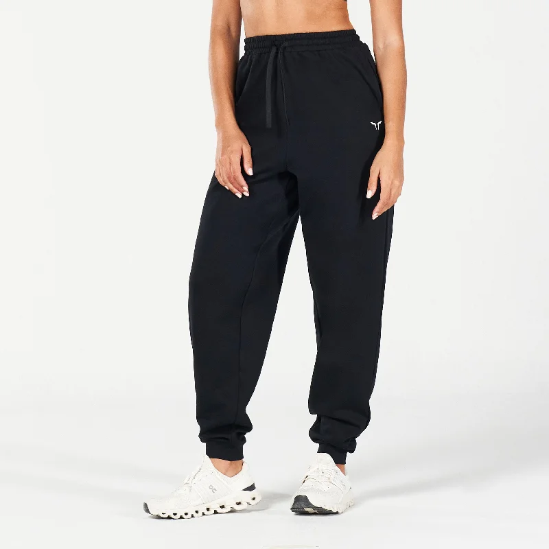 Seamless Fit Yoga Pants for Women -Core Oversized Sweatpants - Black