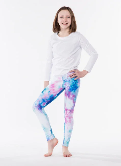 Breathable Full-Length Yoga Pants -Cotton Candy Kids Pants